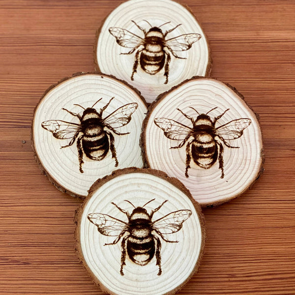 Honeybee Coasters [Set of 2]