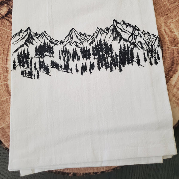 Mountain Sketch Kitchen Towel