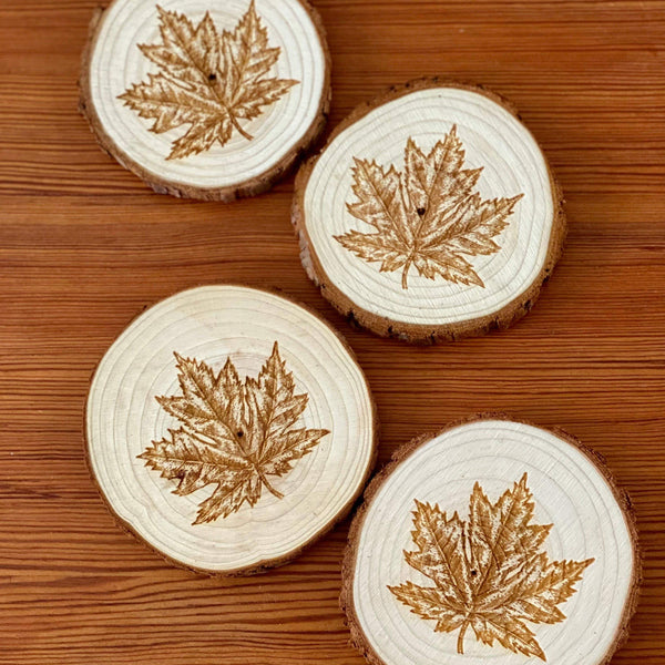 Maple Leaf Coasters [Set of 2]
