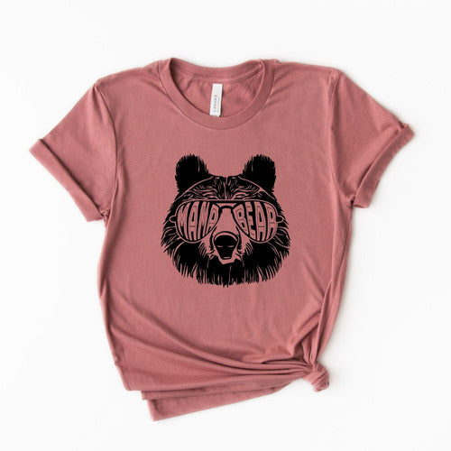 Mama Bear T Shirt - Mauve