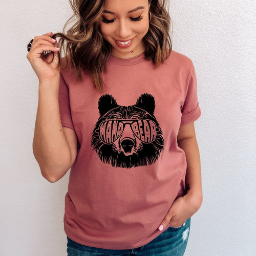 Mama Bear T Shirt - Mauve
